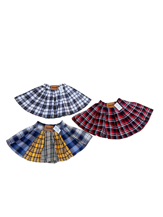 Imprint “Checkmate” Pleated Plaid Mini Skirt (READ DESCRIPTION)